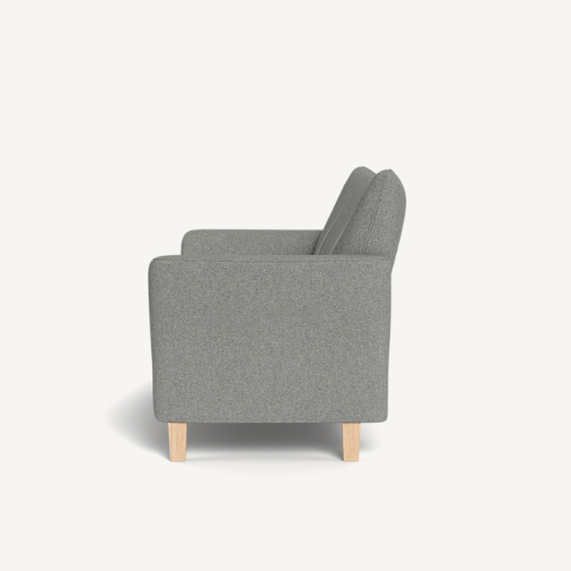 Fenice-graa-2 System+ 2½ personers sofa Fenice grå stof
