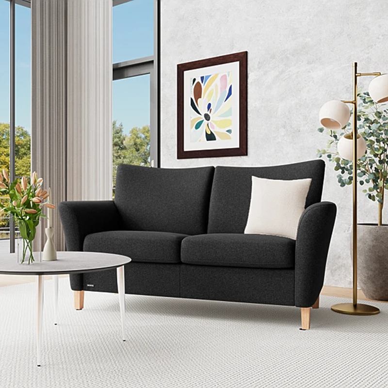 Fenice-koksgraa-3 System+ 2½ personers sofa Fenice koksgrå stof