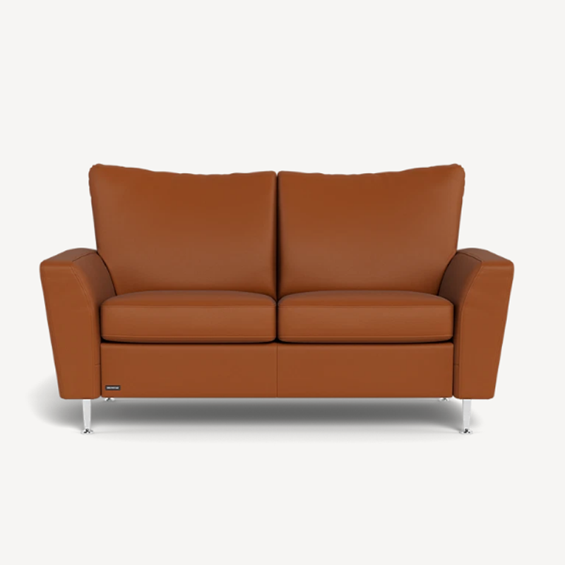 System+ 2½ personers sofa i semi-anilin læder cognac farvet