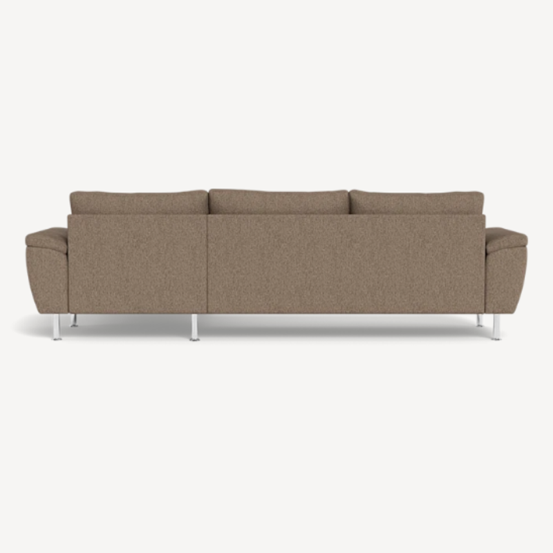 227-14-h-m-3 Vigsø chaiselongsofa i stof 227-14 Medium brown