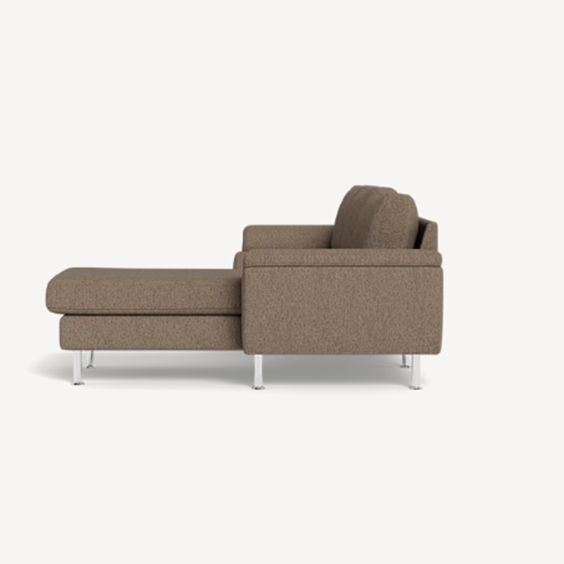 227-14-h-m-4 Vigsø chaiselongsofa i stof 227-14 Medium brown