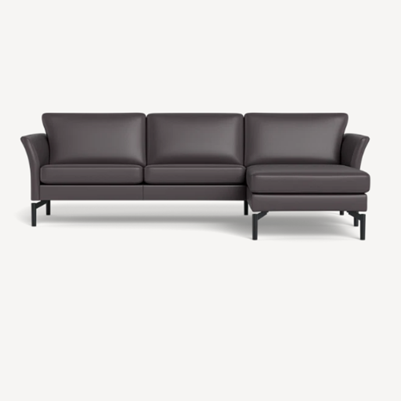 668-02-h-sm-1 Skalma Copenhagen chaiselong sofa i semi-anilin læder i farve 668/02 brun
