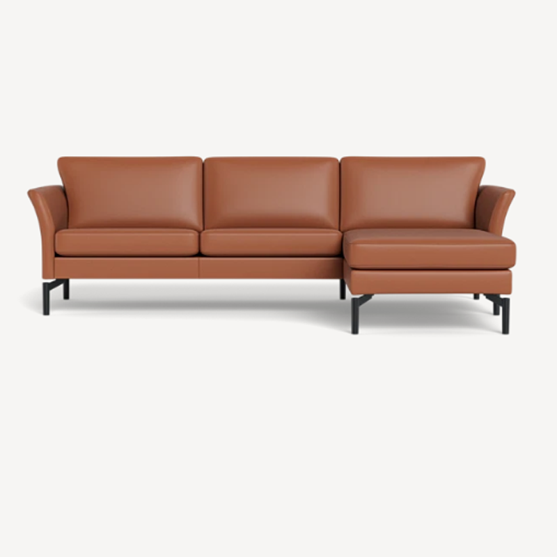 668-08-h-sm-1 Skalma Copenhagen chaiselong sofa i semi-anilin læder i farve 668/08 cognac
