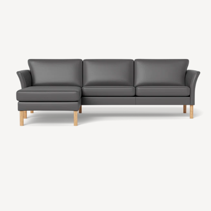 668-27-v-n-e-1 Skalma Copenhagen chaiselong sofa i semi-anilin læder i farve 668/27 grå