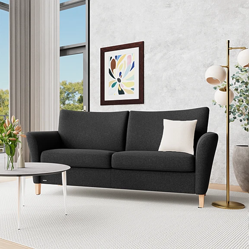 Fenice-koksgraa-3-3 System+ 3 personers sofa Fenice koksgrå stof