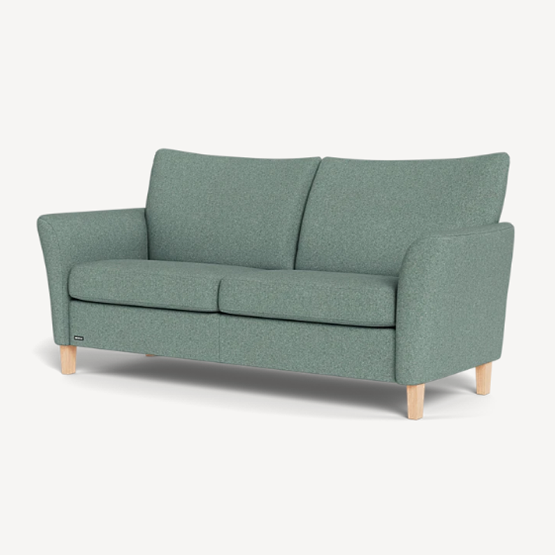 Fenice-lys-groen-1-3 System+ 3 personers sofa Fenice lys grøn stof