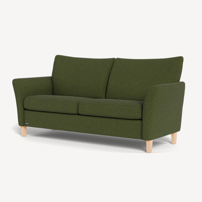 Fenice-oliven-1-3 System+ 3 personers sofa Fenice oliven stof