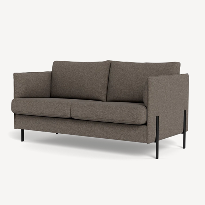 London 2½ personers sofa i Misha 432/29 Lysebrun stof