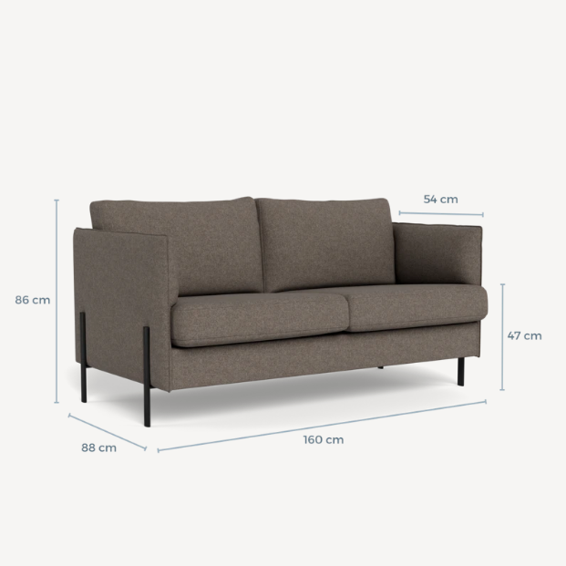 london-misha-lysebrun-5 London 2½ personers sofa i Misha 432/29 Lysebrun stof