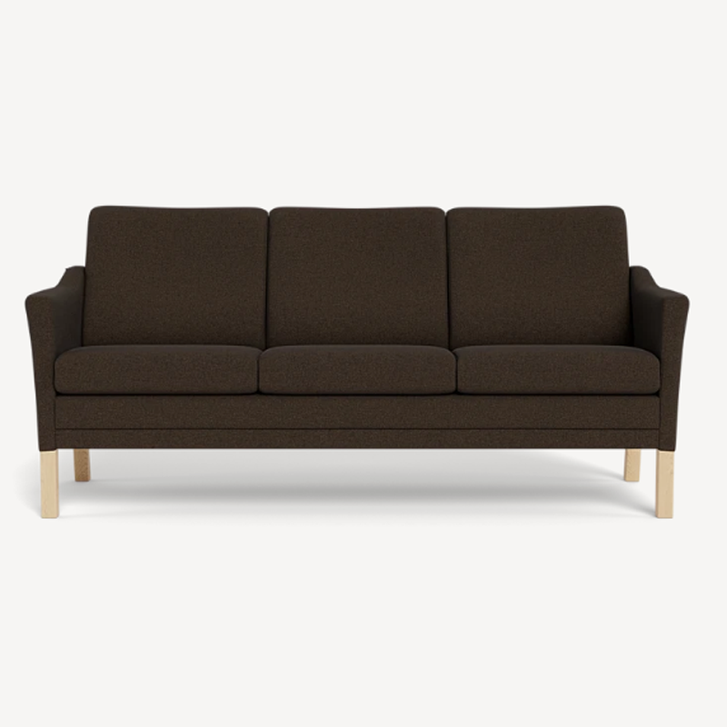 milos-261-02-brun-1-3 Milos 3 personers sofa i 261-02 Brun stof
