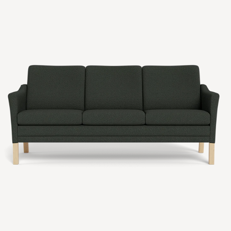 milos-261-03-m-groen-1-3 Milos 3 personers sofa i 261/02 Mørkegrøn stof