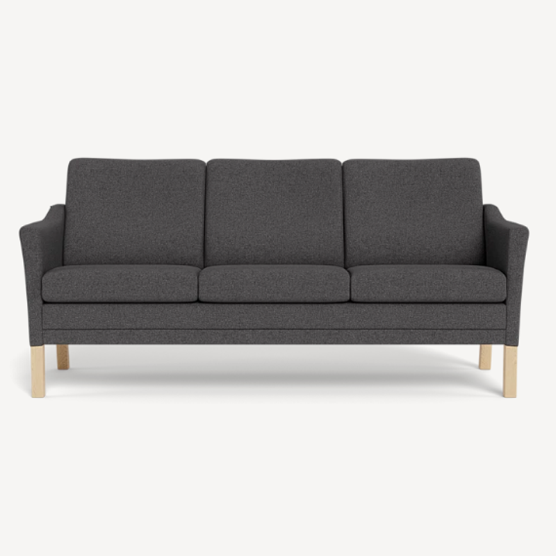 milos-261-18-m-graa-1-3 Milos 3 personers sofa i 261/18 Mørkegrå stof