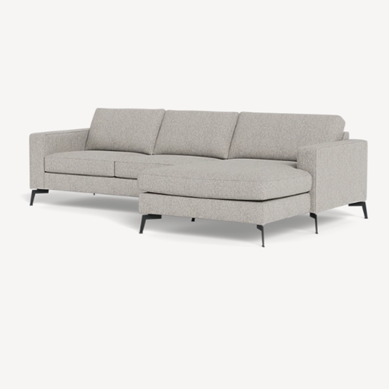 Odense chaiselong sofa i marble 03 ash stof